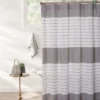 Frost Gray Woven Stripe Fabric Shower Curtain 1 Frost Gray Woven Stripe Fabric Shower Curtain -Broyhill 810460526 1