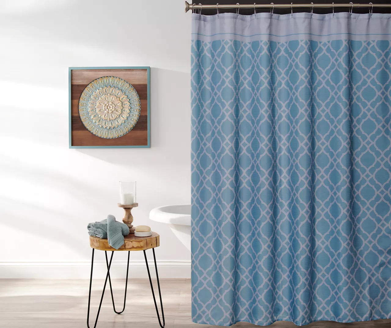 Aqua Geo Shower Curtain 3 Aqua Geo Shower Curtain