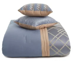 Broyhill Corinth Denim Geo 8-Piece Comforter Set -Broyhill 810461374 1