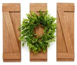 Panel & Wreath 3-Piece Wall Decor Set 6 Panel & Wreath 3-Piece Wall Decor Set -Broyhill 810462578 1