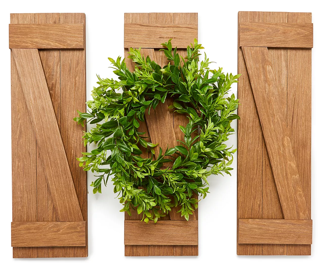 Panel & Wreath 3-Piece Wall Decor Set 4 Panel & Wreath 3-Piece Wall Decor Set - Image 2