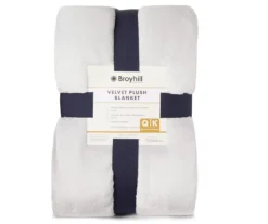Broyhill Gray Velvet Plush Blanket -Broyhill 810469142