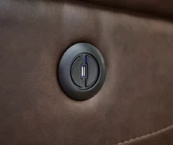 Wellsley Leather Power Reclining Console Loveseat -Broyhill 810469258 810469259 2 2