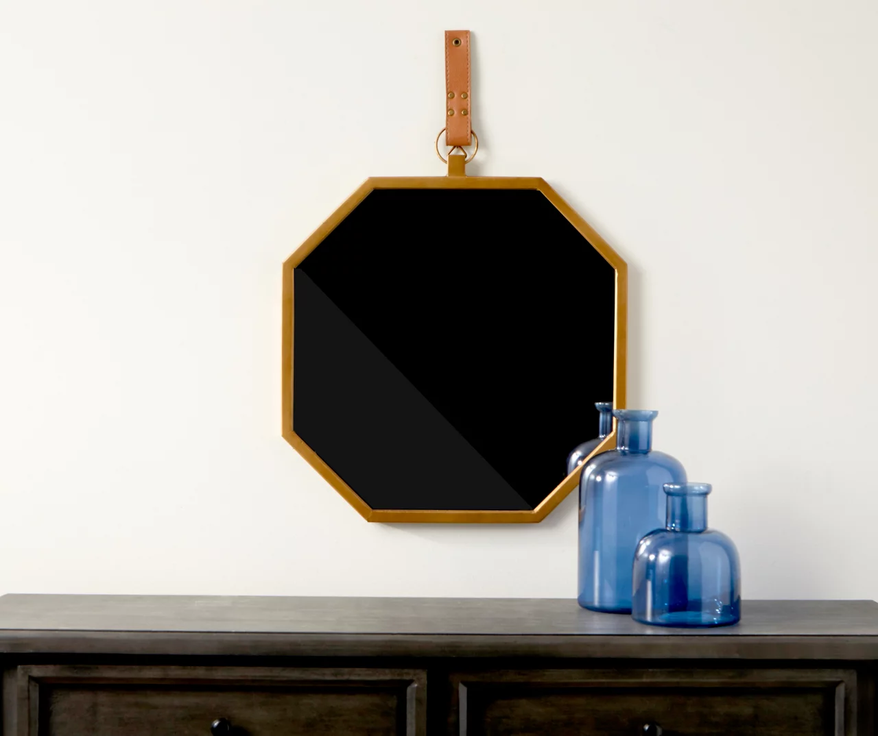 Gold Framed Octagonal Hanging Mirror 6 Gold Framed Octagonal Hanging Mirror - Image 4