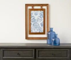Double-Framed Light Blue Damask Hanging Wall Decor -Broyhill 810498388 2