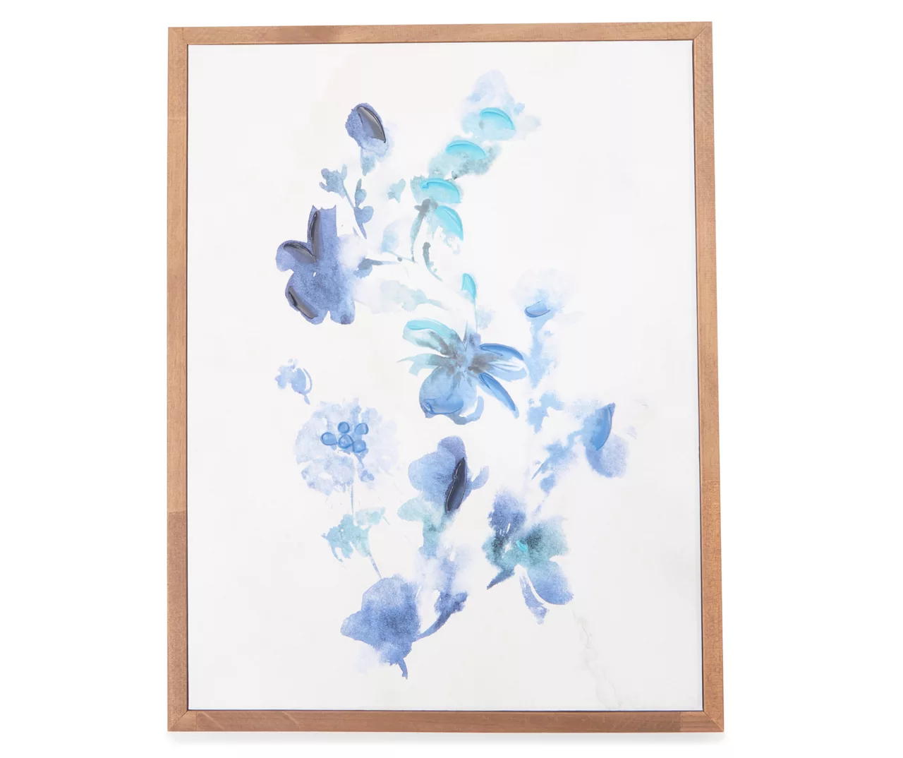 Blue Flowers Framed Canvas 3 Blue Flowers Framed Canvas