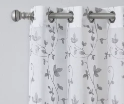 Broyhill Cassandra Floral Sheer Grommet Curtain Panel Pair -Broyhill 810507479 3