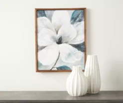 Framed White Floral Canvas -Broyhill 810513213 2