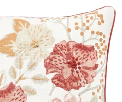 Rust Floral Throw Pillow 9 Rust Floral Throw Pillow -Broyhill 810515803 3