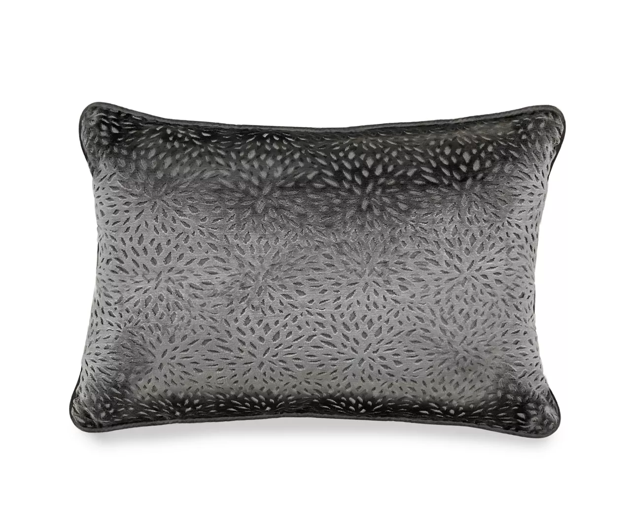 Gray Petals Lumbar Throw Pillow 2 Gray Petals Lumbar Throw Pillow