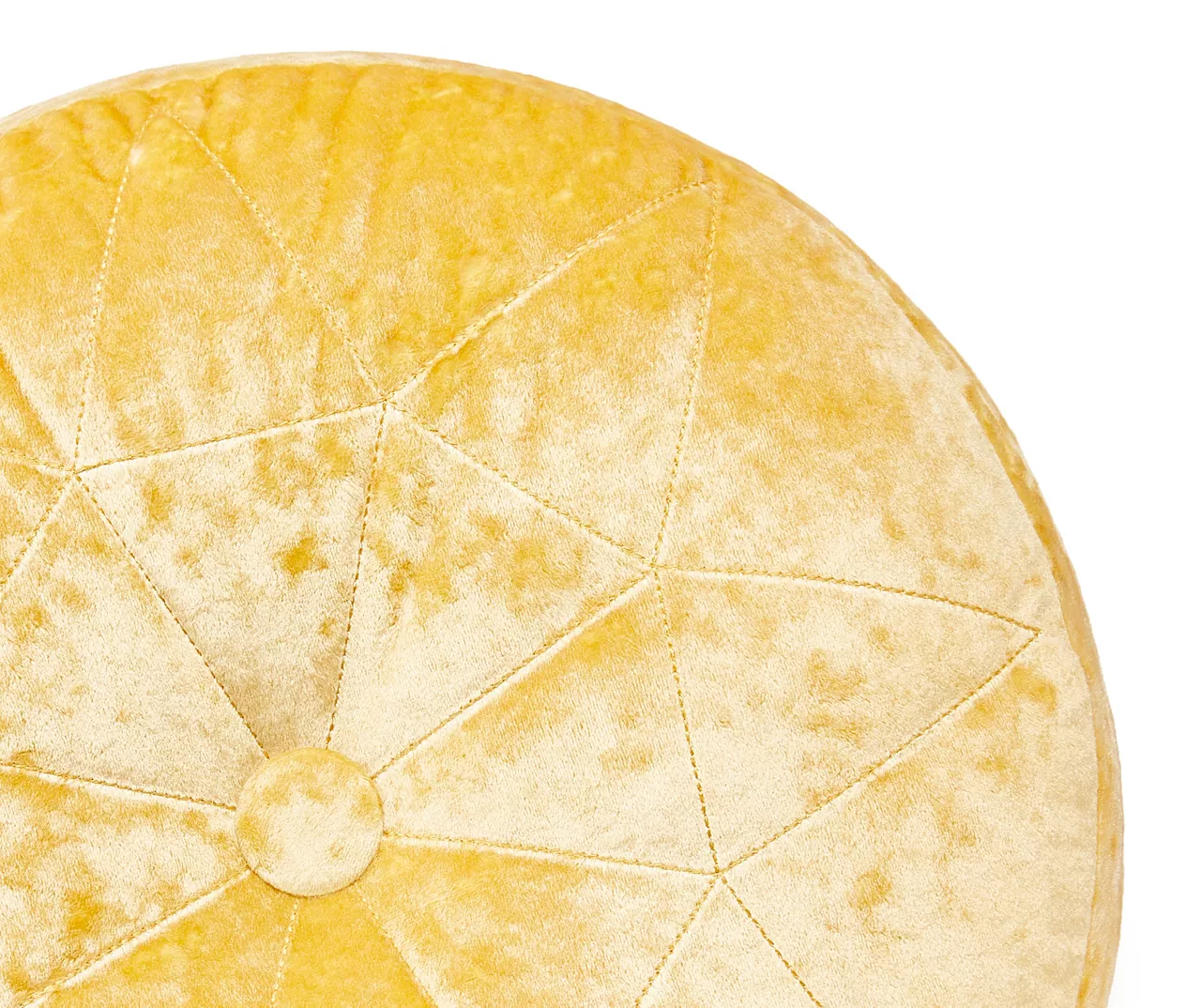 Jolie Yellow Round Throw Pillow 4 Jolie Yellow Round Throw Pillow - Image 2