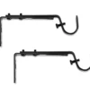 Legacy Black Adjustable Curtain Rod Brackets, 2-Pack -Broyhill 810524279