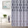 Pink, Gray & Black Medallion Fabric Shower Curtain -Broyhill 810528236