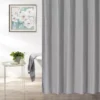Gray Embossed Waffle Shower Curtain -Broyhill 810528237
