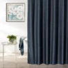 Denim Blue Embossed Waffle Shower Curtain -Broyhill 810528239