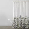 White & Green Floral Fabric Shower Curtain 2 White & Green Floral Fabric Shower Curtain -Broyhill 810528298