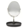 Matte Black Rubberized Oval Tray Mirror -Broyhill 810530734