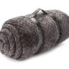 Atmosphere Gray Zigzag-Embossed Velvet King Blanket -Broyhill 810531014
