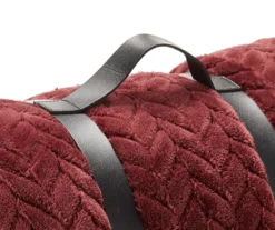 Tawny Port Jacquard Supreme Velvet King Blanket -Broyhill 810531016 3