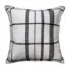 Madison White & Black Plaid Square Throw Pillow -Broyhill 810539942 A0 1