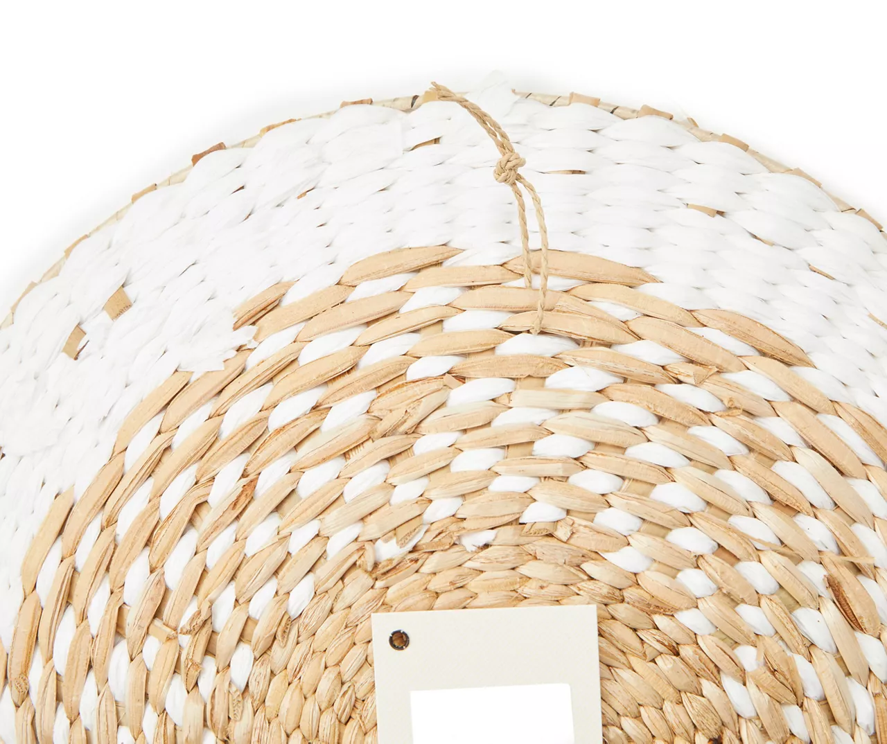 White Round Woven Swirl Wall Decor 4 White Round Woven Swirl Wall Decor - Image 2