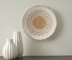 White Round Woven Swirl Wall Decor 7 White Round Woven Swirl Wall Decor -Broyhill 810547450 2