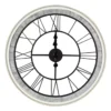 Rustic White Roman Numeral Round Wall Clock 1 Rustic White Roman Numeral Round Wall Clock -Broyhill 810548702