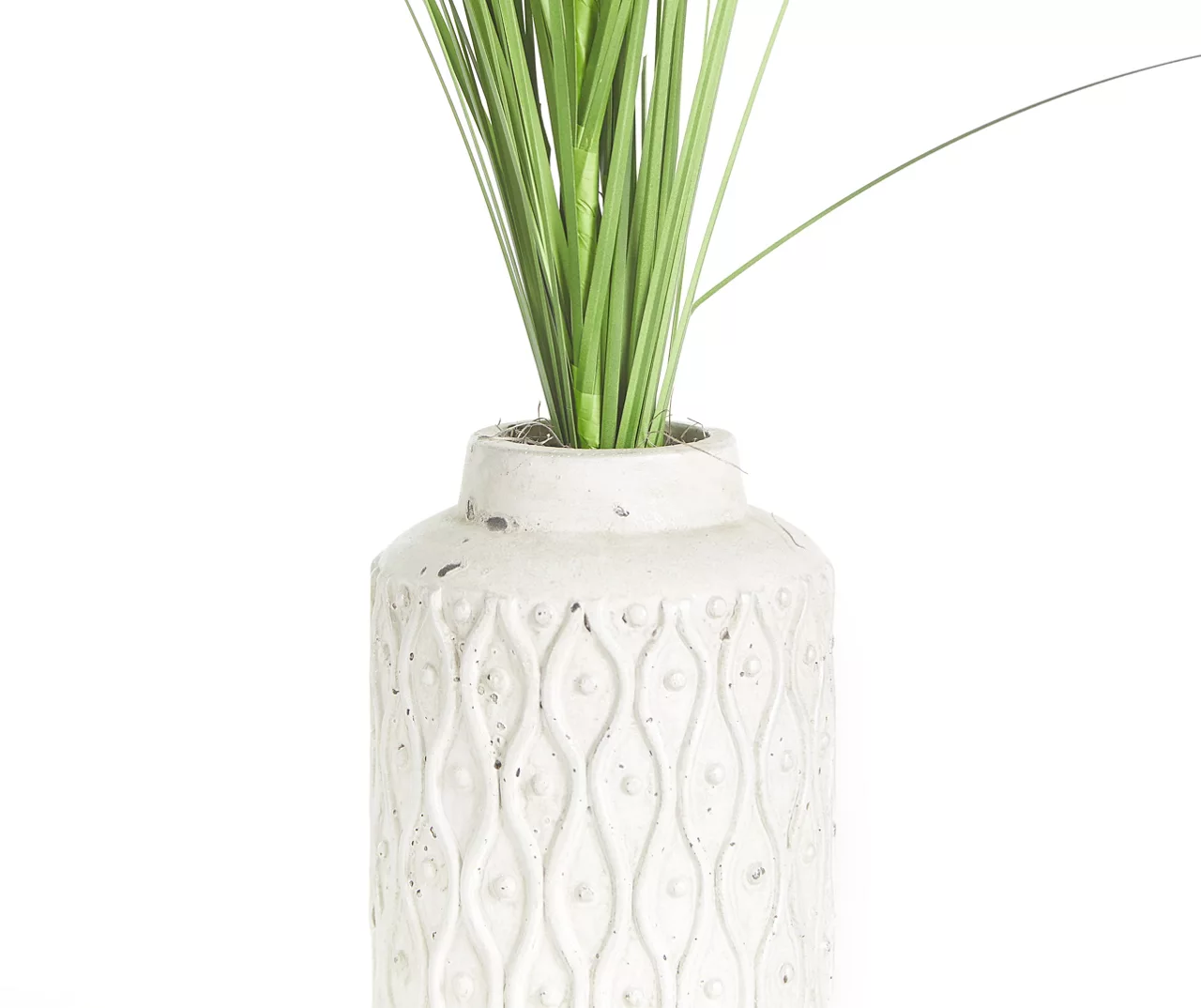 5' Grass In White Embossed Pot 4 5' Grass In White Embossed Pot - Image 2