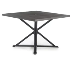 Broyhill Autumn Cove Wood Look Square Steel Patio Dining Table -Broyhill 810553658 1