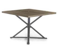 Broyhill Autumn Cove Wood Look Square Steel Patio Dining Table -Broyhill 810557039 1