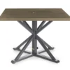 Autumn Cove Light Brown Wood Look Square Steel Patio Dining Table -Broyhill 810557039 4 1