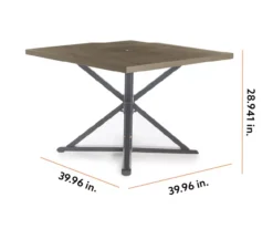 Autumn Cove Light Brown Wood Look Square Steel Patio Dining Table 16 Autumn Cove Light Brown Wood Look Square Steel Patio Dining Table -Broyhill 810557039 99 2 1