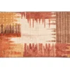 Broyhill Brown & Red Abstract Patchwork Accent Rug