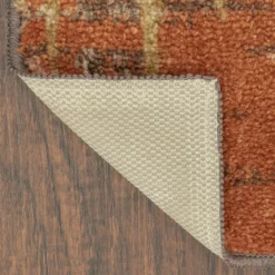 Broyhill Brown & Red Abstract Patchwork Accent Rug -Broyhill 810557489 2
