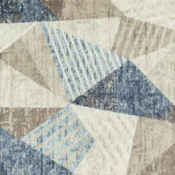 Broyhill Blue & Brown Modern Angles Accent Rug -Broyhill 810557655 3
