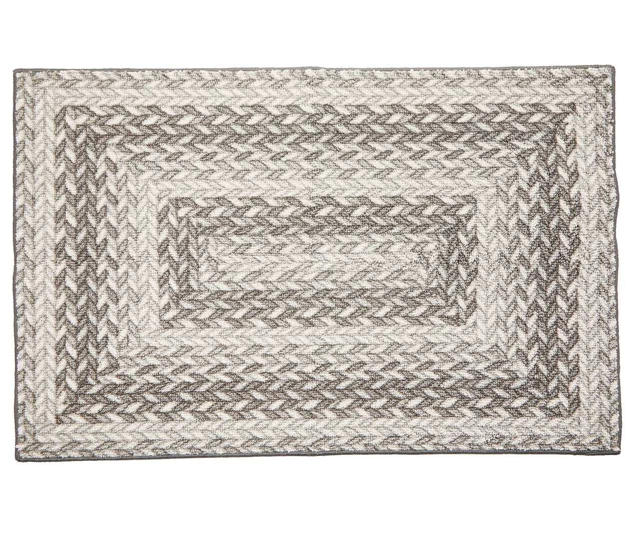 Broyhill Gray Braided Print Accent Rug 5 Broyhill Gray Braided Print Accent Rug - Image 3