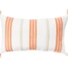 White & Orange Embroidered Stripe Tassel-Accent Throw Pillow 1 White & Orange Embroidered Stripe Tassel-Accent Throw Pillow -Broyhill 810557804