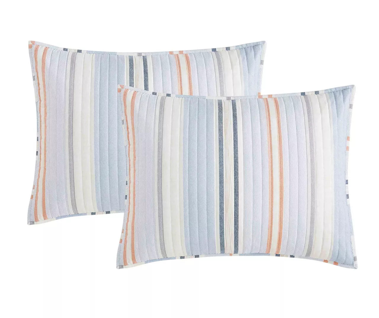 Broyhil Blue & Coral Stripe Comforter Set 10 Broyhil Blue & Coral Stripe Comforter Set - Image 8