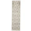 London Light Gray Diamond Lattice Shag Runner Rug, (2' X 7') -Broyhill 810562953