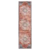 Cleo Rust & Blue Mandala Runner Rug, (2' X 7') -Broyhill 810563287 1