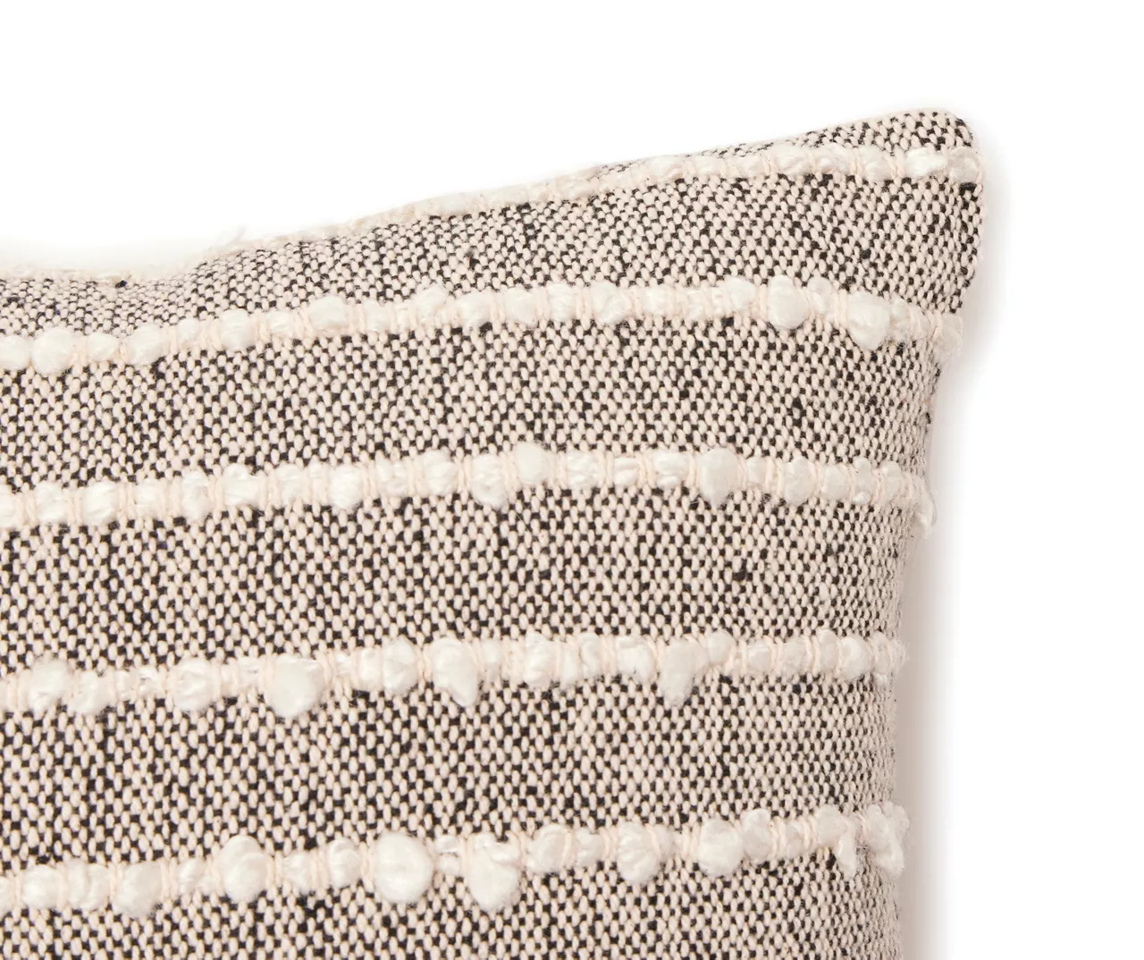 Black & White Knotted Stripe Rectangle Throw Pillow 4 Black & White Knotted Stripe Rectangle Throw Pillow - Image 2