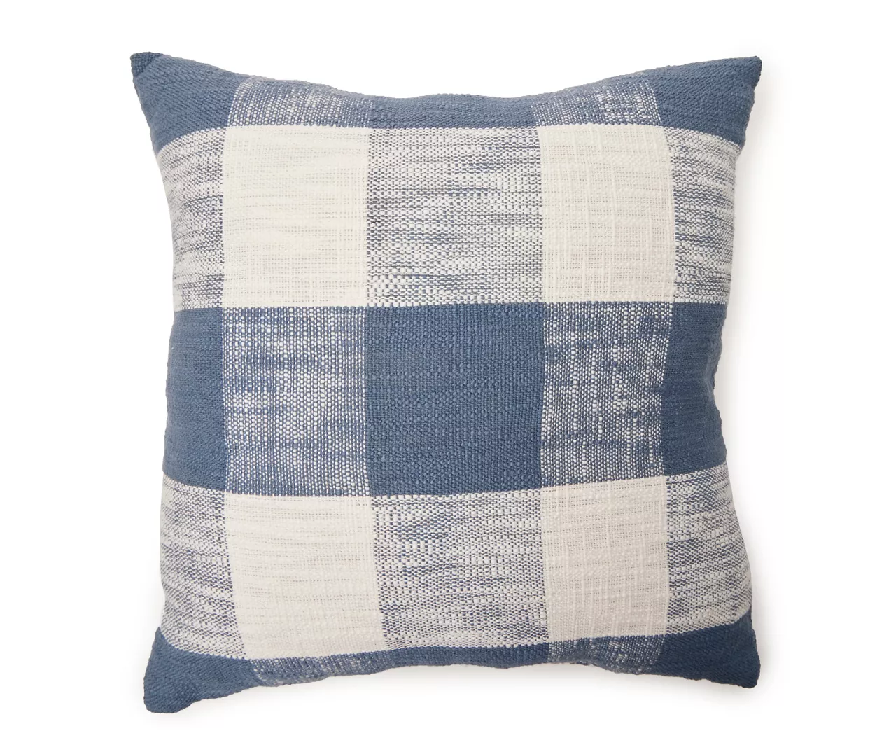 Linden Navy & Cream Buffalo Plaid Square Throw Pillow 3 Linden Navy & Cream Buffalo Plaid Square Throw Pillow