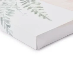 White & Green Embellished Cattail Wrapped Canvas -Broyhill 810567733 810567732 1