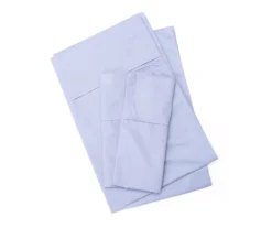 Denim Blue 300-Thread Count Twin 3-Piece Sheet Set