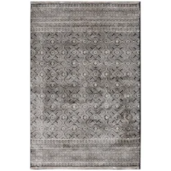 Colin Dark Blue & Whitecap Geometric Area Rug, (5' X 7')