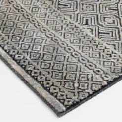 Colin Dark Blue & Whitecap Geometric Area Rug, (8' X 10') -Broyhill 810586497 810586493 810586501 3 1