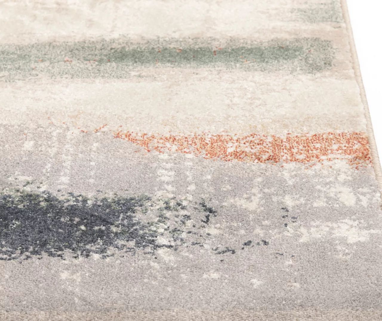 Hadlee Sand, Coral & Green Abstract Area Rug, (5' X 7') 4 Hadlee Sand, Coral & Green Abstract Area Rug, (5' X 7') - Image 2