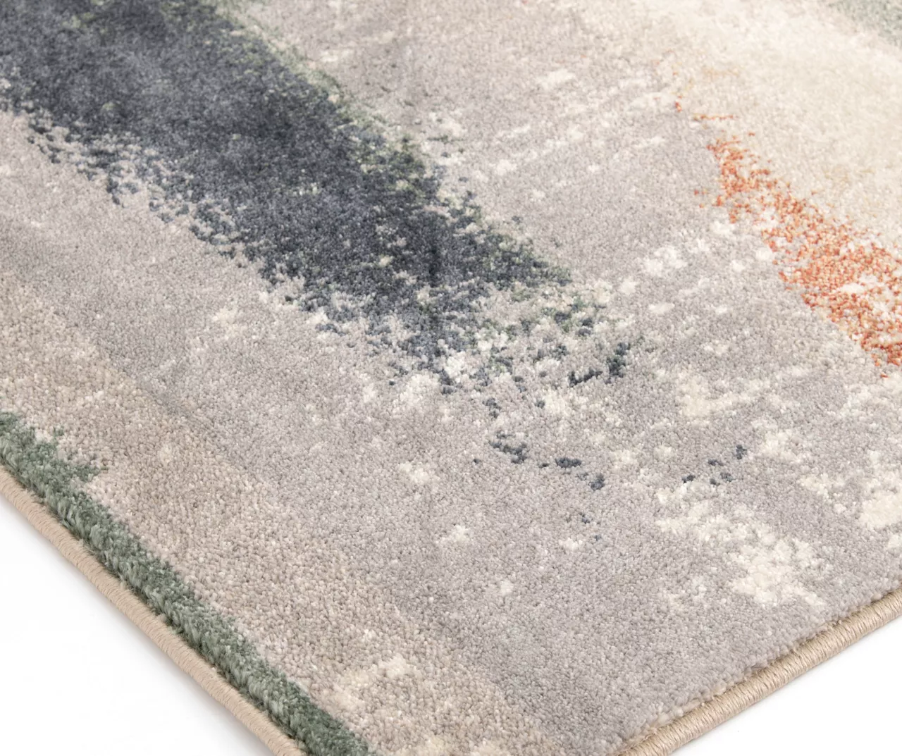 Hadlee Sand, Coral & Green Abstract Area Rug, (5' X 7') 5 Hadlee Sand, Coral & Green Abstract Area Rug, (5' X 7') - Image 3