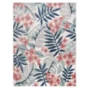 Broyhill Nauru Blue & Pink Floral Outdoor Area Rug -Broyhill 810586608 810586609 810586610 A0 1 2 1