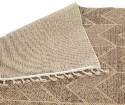 Jani Brown Chevron Outdoor Area Rug, (6' X 9') -Broyhill 810586753 810586752 810586751 LawnNGarden Ecomm 090722 Roy A8 1 2